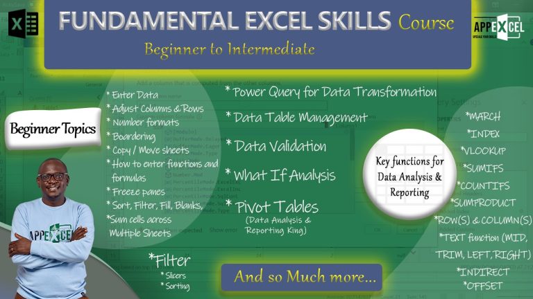 Fundamental Excel Skills: Beginner to Intermediate