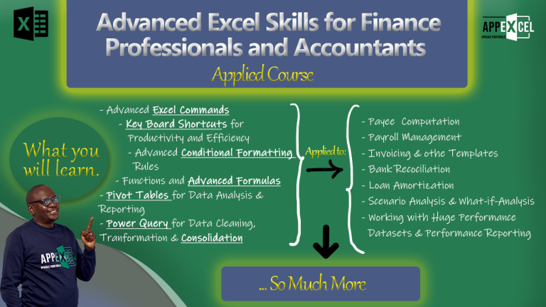 Advanced Excel Skills for Finance Professionals and Accountants